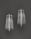 Charriol details 18K white gold with diamonds on the Nautical Cable earrings from the Classique collection.