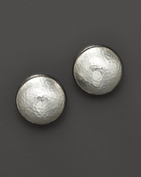 Hammered sterling silver circles, framed by black silver accents. By Gurhan. Hammered sterling silver circles, framed by black silver accents. By Gurhan.