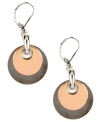 Out of this world. Striking circles create a unique orbital design on Nine West's pretty drop earrings. Set in silver, rose gold, and hematite-plated mixed metal. Approximate drop: 1-1/4 inches.