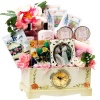 Art of Appreciation Gift Baskets Victorian Lace Tea, Spa & Treats Clock Gift Chest