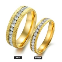 MINIBLUE Grind Arenaceous Gold Pearl Sand Male Ring MINIBLUE Grind Arenaceous Gold Pearl Sand Male Ring