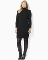 Rendered with a classic mockneck, a chic ribbed dress is crafted in soft merino wool for endless styling options.