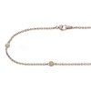 14k Yellow Gold and Sterling Silver Diamond Hearts Necklace