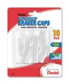 Pentel Hi-Polymer Eraser Caps Non-Abrasive Erasers, Pack of 10 (ZEH02BP10)