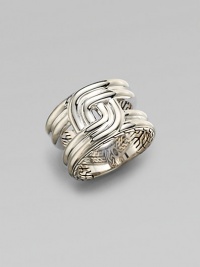 A bold sterling silver design with signature John Hardy details.SilverAbout ½ wideImported