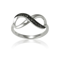 Sterling Silver Black Diamond Infinity Figure 8 Ring. Available in sizes 5 - 5.5 - 6 - 6.5 - 7 - 7.5 - 8 - 8.5 - 9 - 9.5 - 10 Sterling Silver Black Diamond Infinity Figure 8 Ring. Available in sizes 5 - 5.5 - 6 - 6.5 - 7 - 7.5 - 8 - 8.5 - 9 - 9.5 - 10