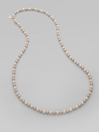 THE LOOKSingle strand of crema rosa, white & champagne color round pearls Gold vermeil spring clip claspTHE FITLength, about 36THE MATERIALMan-made pearls 18k gold vermeilORIGINImported THE LOOKSingle strand of crema rosa, white & champagne color round pearls Gold vermeil spring clip claspTHE FITLength, about 36THE MATERIALMan-made pearls 18k gold vermeilORIGINImported