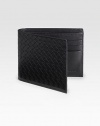 EXCLUSIVELY AT SAKS. Sophisticated with a sporty feel, in a classic leather logo stamped design.One billfold compartmentSix card slots4½ x 3½Made in Italy