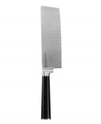 Forged of durable Japanese steel, this cleaver brings unrivaled power and energy to chopping, slicing and dicing. Experience incredible control and balance with the unrivaled craftsmanship of this cutting-edge blade. Limited lifetime warranty. Forged of durable Japanese steel, this cleaver brings unrivaled power and energy to chopping, slicing and dicing. Experience incredible control and balance with the unrivaled craftsmanship of this cutting-edge blade. Limited lifetime warranty.