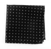 100% Silk Woven Black and White Hot Dots Pocket Square