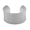 Stainless Steel Hammered Concave Cuff Bracelet