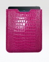 Secure and protect your first-generation iPad within this croco-embossed leather case, thoughtfully designed with shammy-cloth lining to securely hold the unit in place. Accommodates all iPad models Leather 8½W X 10H Made in USA 