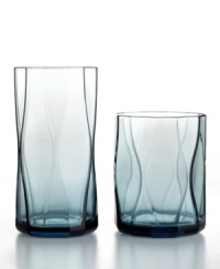The crystalline blue of the Bormioli Rocco's Nettuno Blue collection of drinking glasses recalls tranquil waters of Tyrrhenian Sea, on which the ancient town of Nettuno (Neptune in Italian) is located. The silhouette and the lines of the double old-fashioned (shown right) are definitely Italian in design and lend an air of casual sophistication. The crystalline blue of the Bormioli Rocco's Nettuno Blue collection of drinking glasses recalls tranquil waters of Tyrrhenian Sea, on which the ancient town of Nettuno (Neptune in Italian) is located. The silhouette and the lines of the double old-fashioned (shown right) are definitely Italian in design and lend an air of casual sophistication.