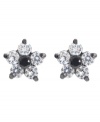 Make like a superstar in these glamorous studs. Betsey Johnson earrings feature round-cut crystals set in a star-shaped hematite tone mixed metal setting. Approximate diameter: 1 inch.