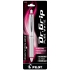 Pilot Dr. Grip Pure White Retractable Ball Point Pen with Pink Accents, Medium Point, Black Ink, Single Pen (36205)