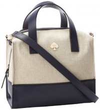 Kate Spade New York Lincoln Square Fabric Little Kennedy PXRU4155 Satchel,Natural/True Navy,One Size Kate Spade New York Lincoln Square Fabric Little Kennedy PXRU4155 Satchel,Natural/True Navy,One Size