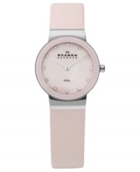 A rosy, feminine watch from the timepiece experts at Skagen Denmark. A rosy, feminine watch from the timepiece experts at Skagen Denmark.