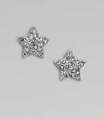 Dazzle in this charming star-shaped style. Argento plated brassGlass stonesSize, about ¼Bolt clutch post backImported 