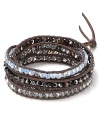 A little bit rugged, a little bit romantic: Channel your inner indie darling in this Chan Luu leather and crystal wrap bracelet - a signature piece for every it-girl with a free spirited side.