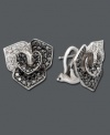 Flirty earrings in contrasting colors are the perfect last-minute touch. Effy Collection's chic studs feature a pretty flower design in round-cut black diamonds (1-1/3 ct. t.w.) and round-cut white diamonds (1/2 ct. t.w.). Set in 14k white gold. Approximate diameter: 1/2 inch.