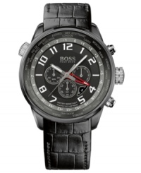 A monochromatic wonder from Hugo Boss that features global time, helping you become a man of the world. A monochromatic wonder from Hugo Boss that features global time, helping you become a man of the world.