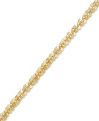 Multi-faceted style! This pretty anklet features a faceted link chain in 14k gold. Approximate length: 10 inches. Multi-faceted style! This pretty anklet features a faceted link chain in 14k gold. Approximate length: 10 inches.