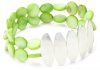 Kenneth Cole New York Urban S and  Lime Shell and Silver Oval Two-Row Stretch Bracelet