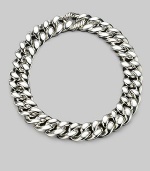 From the Cordelia Collection. Bold and sophisticated, ultra chunky links of sterling silver with a cable link clasp. Sterling silver Length, about 17½ Hinged link clasp Imported