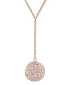 Inspired by bubbles, this 22k gold-plated mixed metal necklace is elegant and easy to wear. Created with Swarovski's unique expertise, the centerpiece sparkles in vintage rose crystal pointiage. Approximate length: 15 inches + 2-inch extender. Approximate drop: 2 inches.