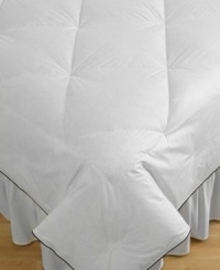 Diamonds are your new best friend! Unique diamond quilting keeps lofty, Hyperclean® Pacific Coast down from shifting, while 300-thread count Barrier Weave™ cotton keeps feathers from sneaking out. This deluxe comforter includes duvet cover loops to easily tie your duvet cover to the comforter. What's more, the Comfort Lock® border keeps more down on top of you, and less around the edges. Diamonds are your new best friend! Unique diamond quilting keeps lofty, Hyperclean® Pacific Coast down from shifting, while 300-thread count Barrier Weave™ cotton keeps feathers from sneaking out. This deluxe comforter includes duvet cover loops to easily tie your duvet cover to the comforter. What's more, the Comfort Lock® border keeps more down on top of you, and less around the edges.