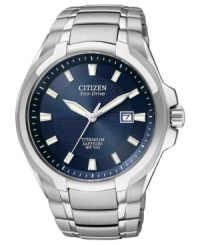 Built for the office, built to last. This Citizen watch features Eco-Drive technology that harnesses natural and artificial light, never needing a battery. Built for the office, built to last. This Citizen watch features Eco-Drive technology that harnesses natural and artificial light, never needing a battery.
