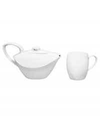 For the modern tea lover, Dansk presents a unique tea set in glossy white porcelain shaped like a modern sculpture. Like the rest of the Classic Fjord serveware and serving dishes collection, the tea set features great Scandinavian design, which emphasizes organic, fluid shapes that will always be fresh and modern. For the modern tea lover, Dansk presents a unique tea set in glossy white porcelain shaped like a modern sculpture. Like the rest of the Classic Fjord serveware and serving dishes collection, the tea set features great Scandinavian design, which emphasizes organic, fluid shapes that will always be fresh and modern.
