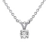 14K White Gold Round Solitaire Diamond Pendant (1/4 ctw, G-H/SI1-I2)