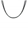 Turn heads. Paired with a simple button-up or a party dress, this choker featuring two strands of faceted jet beads sparkles. Necklace by 2028 crafted in mixed metal. Approximate length: 12 inches + 4-inch extender.