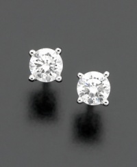 A sparkling look that's perfect for any occasion. Stud earrings feature round-cut diamonds (1/3 ct. t.w.) in 18k white gold settings. Shop with confidence when you buy certified diamond earrings at macys.com! Diamond color grade D-F (Colorless), clarity I-1. Includes IGI certificate from the International Gemological Institute listing the cut, carat weight, color and clarity grades. A sparkling look that's perfect for any occasion. Stud earrings feature round-cut diamonds (1/3 ct. t.w.) in 18k white gold settings. Shop with confidence when you buy certified diamond earrings at macys.com! Diamond color grade D-F (Colorless), clarity I-1. Includes IGI certificate from the International Gemological Institute listing the cut, carat weight, color and clarity grades.