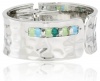 Kenneth Cole New York Urban Sea Glass Faceted Bead Hinged Bangle Bracelet