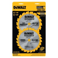 DEWALT DW9158 6-1/2-Inch Cordless Construction Saw-Blade Combo Pack with 18- and 24-Tooth Saw Blades DEWALT DW9158 6-1/2-Inch Cordless Construction Saw-Blade Combo Pack with 18- and 24-Tooth Saw Blades
