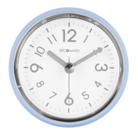 DecoMates Non-Ticking Silent Clock - Water Resistant Bathroom Suction Clock (Baby Blue) DecoMates Non-Ticking Silent Clock - Water Resistant Bathroom Suction Clock (Baby Blue)