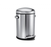 simplehuman 20-Liter /5.3-Gallon Round Retro Step Trash Can, Fingerprint-Proof Brushed Stainless Steel simplehuman 20-Liter /5.3-Gallon Round Retro Step Trash Can, Fingerprint-Proof Brushed Stainless Steel