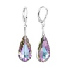 Sterling Silver Vitral Light Teardrop Crystal Earrings Made with Swarovski Elements