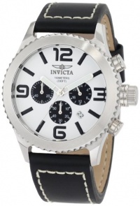 Invicta Men's 1426 II Collection Chronograph White Dial Black Leather Watch Invicta Men's 1426 II Collection Chronograph White Dial Black Leather Watch