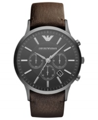 An everyday chronograph watch from Emporio Armani built to last with stylish materials and exact precision. An everyday chronograph watch from Emporio Armani built to last with stylish materials and exact precision.