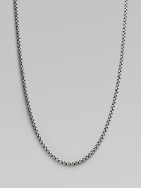 A bold chain crafted of signature Yurman links in sterling silver with a 14k gold tag, to wear alone or with your own enhancer. Sterling silver and 14k yellow gold Length, about 32 Lobster clasp Made in USA A bold chain crafted of signature Yurman links in sterling silver with a 14k gold tag, to wear alone or with your own enhancer. Sterling silver and 14k yellow gold Length, about 32 Lobster clasp Made in USA