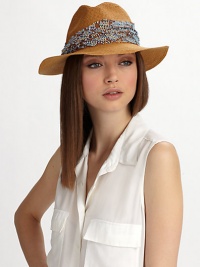 A beaded, sequined band elevates this chic, casual style.Ruched, sequined bandBrim, about 2½90% hemp/10% cottonHand washMade in USA of imported fabric A beaded, sequined band elevates this chic, casual style.Ruched, sequined bandBrim, about 2½90% hemp/10% cottonHand washMade in USA of imported fabric