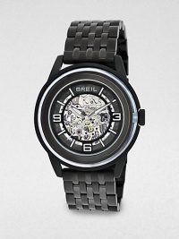 A luminous, sophisticated design with automatic movement with a stainless steel bracelet with butterfly buckle.Automatic movementRound bezelWater resistant to 10ATMSecond handStainless steel case: 45mm(1.77)Stainless steel braceletImported A luminous, sophisticated design with automatic movement with a stainless steel bracelet with butterfly buckle.Automatic movementRound bezelWater resistant to 10ATMSecond handStainless steel case: 45mm(1.77)Stainless steel braceletImported
