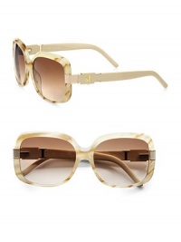 Keep your cool in these stunning square resin shades with can't-miss logo detail. Available in cream with brown gradient lens.Resin logo temples100% UV protectionMade in Italy Keep your cool in these stunning square resin shades with can't-miss logo detail. Available in cream with brown gradient lens.Resin logo temples100% UV protectionMade in Italy