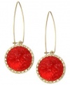 RACHEL Rachel Roy Earrings, Gold-Tone Red Glass Stone Linear Drop Earrings