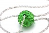 Green Color Crystals Ball Pendant, Includes Sterling Silver 18 Inch Chain, Now At Our Lowest Price Ever but Only for a Limited Time!