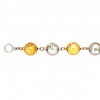 925 Silver & 14k Yellow Gold Vermeil Hammered Ball Bracelet- 8.5 IN