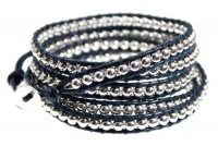 Indigo Midnight Blue Genuine Leather Wrap Bracelet: 39 Extra Long 5x Wrap Bracelet Indigo Midnight Blue Genuine Leather Wrap Bracelet: 39 Extra Long 5x Wrap Bracelet